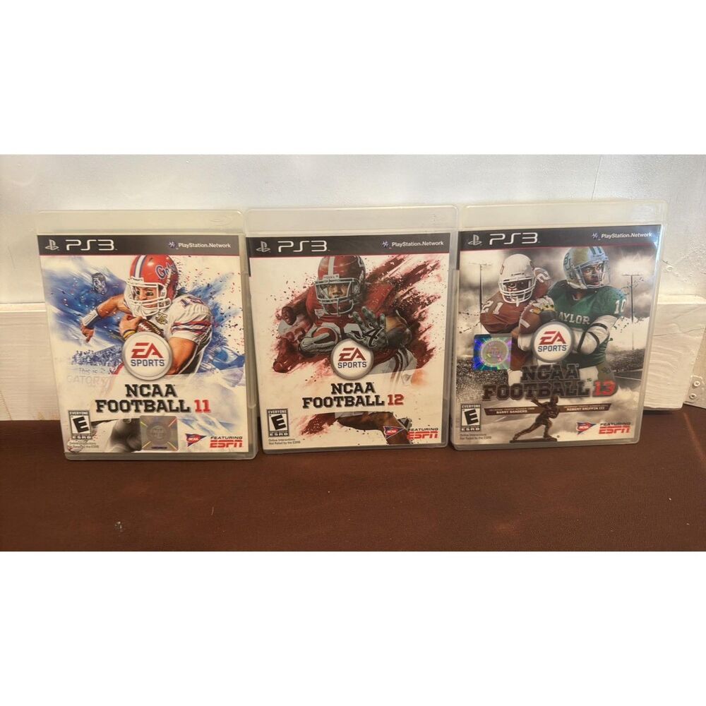 3 PS3 NCAA Football Playstation 11, 12 and 13